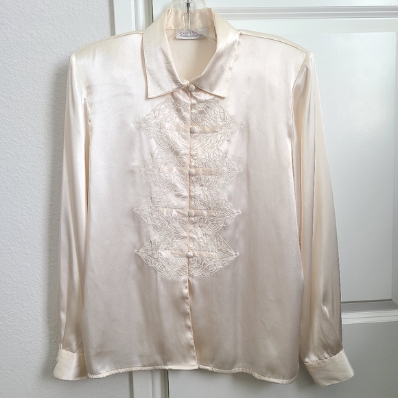 Karen Scott Tops - Vintage Karen Scott brand Satin Shirt